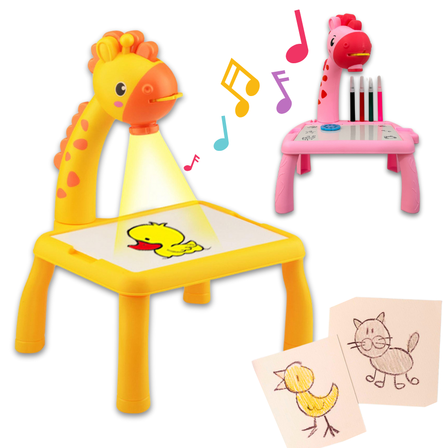 Mesa Projetora Lousa Mágica Infantil Brinquedo de Desenhar Pintar Colorir Acompanha Desenho Projetor em Oferta na Shopee