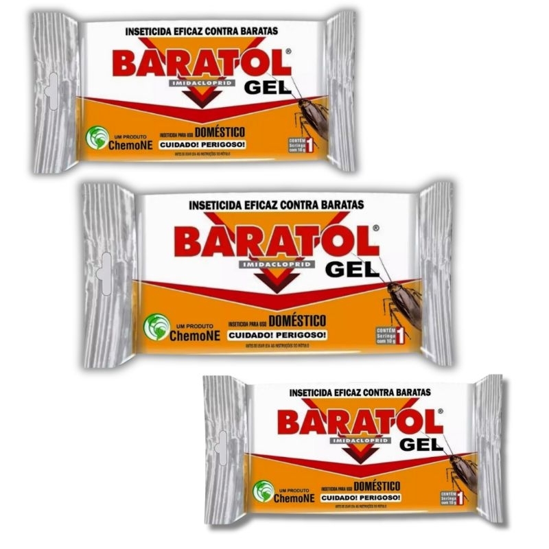 03 Baratol Gel 10g Chemone Mata Baratas Grande Pequenas Eficiente