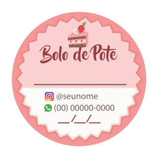 100 Etiquetas Adesivo Redondo Personalizado em Vinil 4cm em Oferta na Shopee