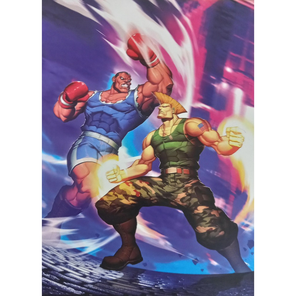 Poster A3 Decorativo Balrog Vs Guile Street Fighter 2 42x29,7 Sem moldura