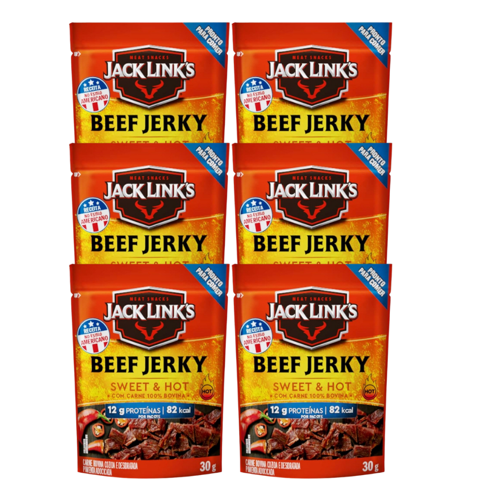 6 Beef Jerky Protein Snack Carne Sabor Sweet Hot Jack Links
