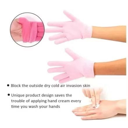Par de Luvas Hidratante em Gel Para Mãos Rachadas Ressecadas Esfoliante Hidratação 19x13cm DKL