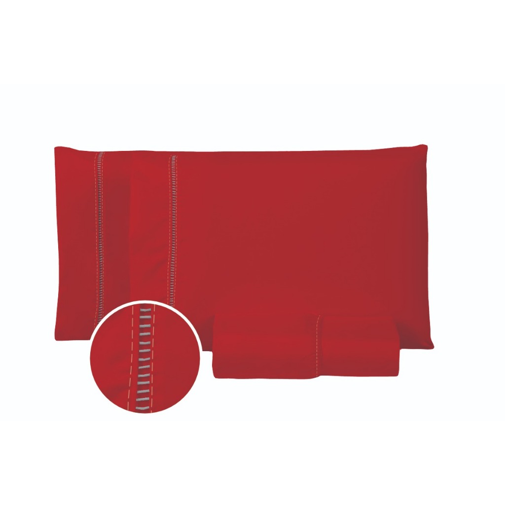 kit jogo de lençol micropercal 400 fios estampado ponto palito