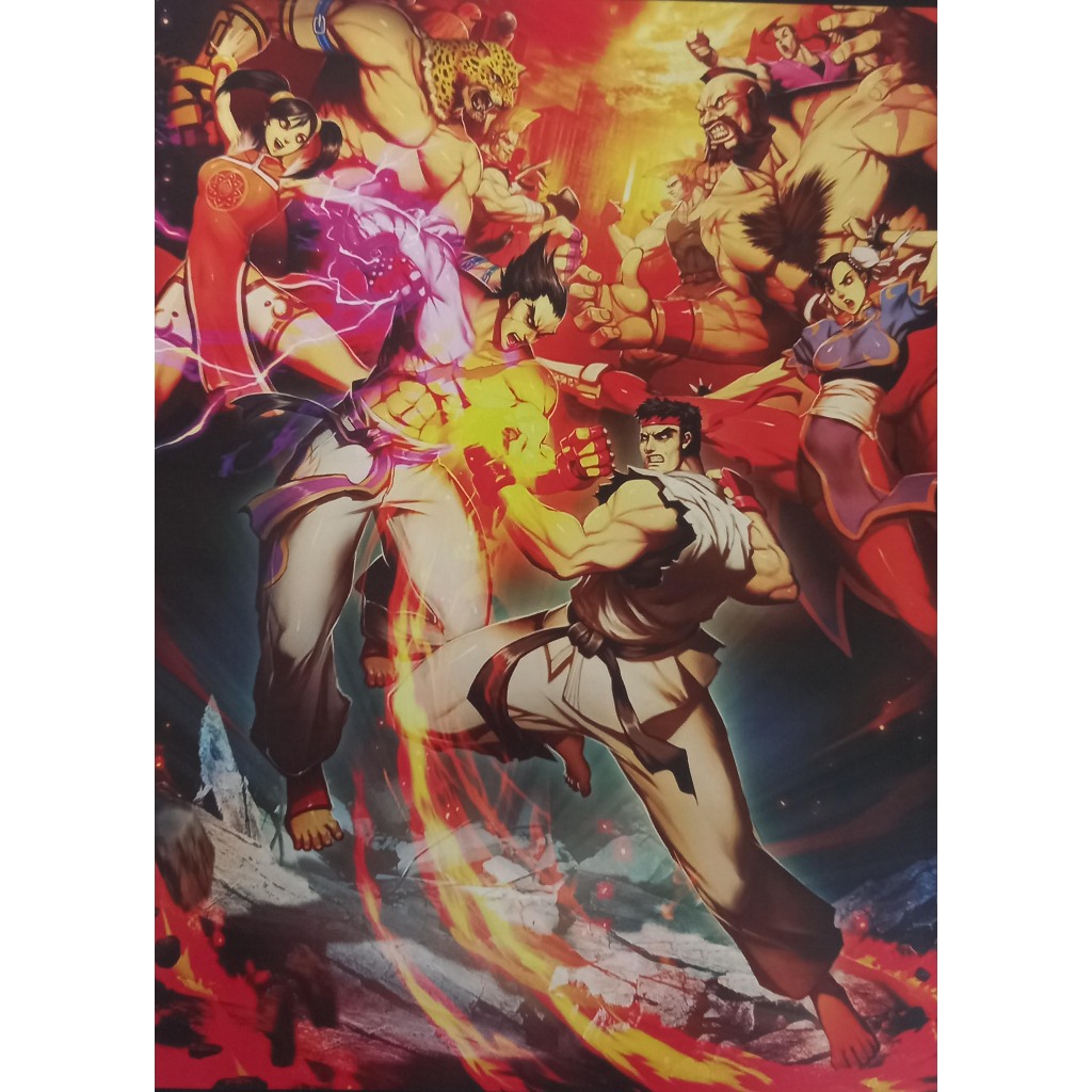 Poster A3 Decorativo Street Fighter Vs Tekken 42x29,7 Sem moldura