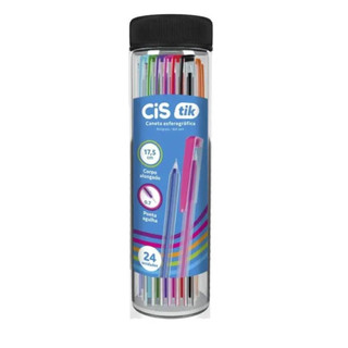 Canetas Esferográficas CIS TIK 0.7mm - 24 Cores Sortidas em Oferta na Shopee