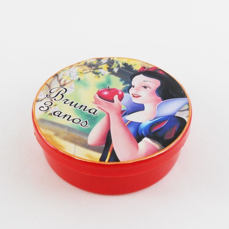 Lembrancinha Branca de Neve Latinha Personalizada
