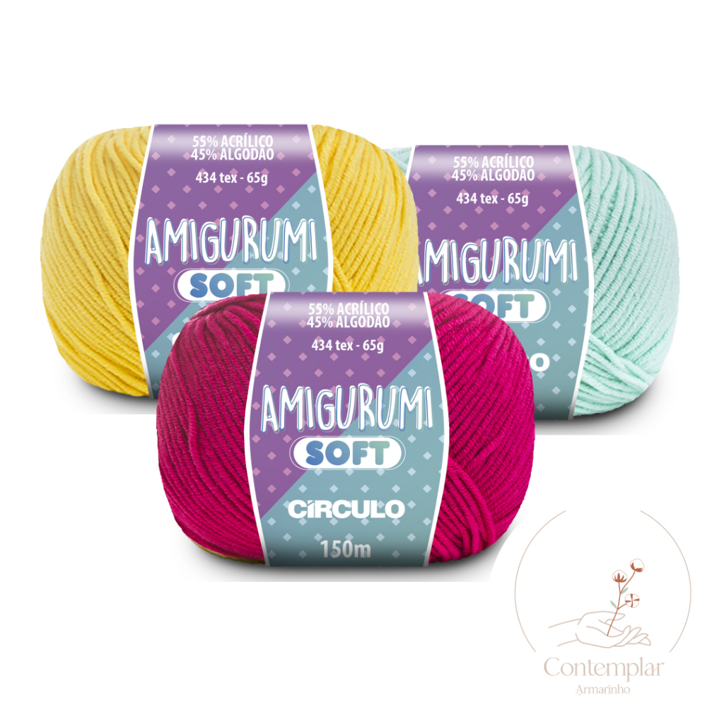Kit Fio/linha Amigurumi Soft - Círculo - 2 unidades