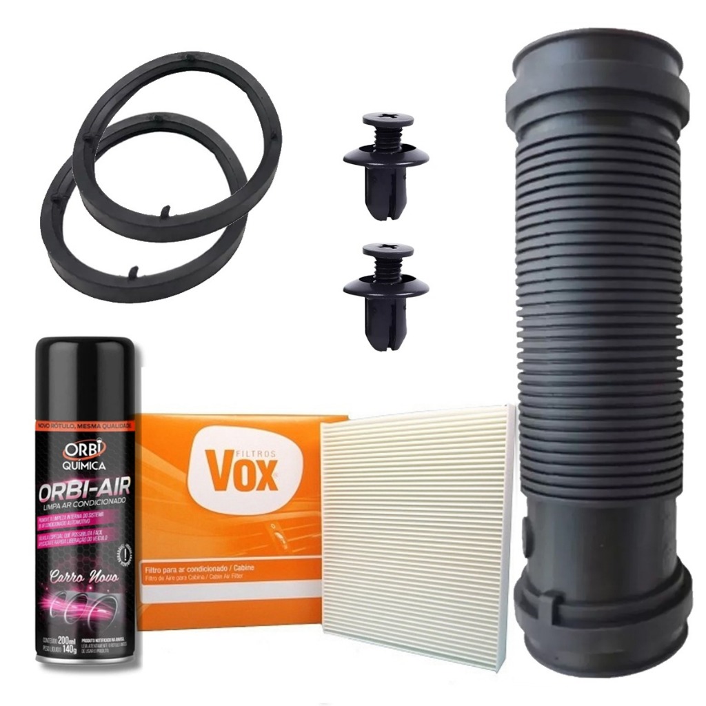 Mangueira Tubo Da Caixa De Filtro Ar Hb20 1.0 Flex 2016 com filtro cabine e spray limpa ar cond