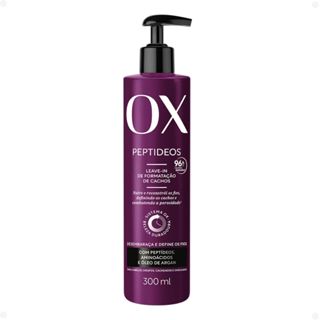 Leave-In de Formatação de Cachos Ox Peptídeos Para cabelos crespos, cacheados e ondulados 300ml em Oferta na Shopee