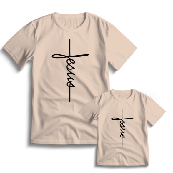 Kit Tshirt Camiseta Estampada Feminina Mãe e Filho Tal Mãe Tal Filho Estampa Jesus Católica