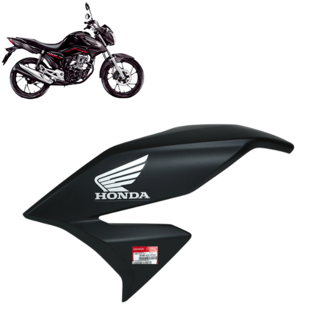 Carenagem Esquerda Asa Tanque Titan 160 2024 Cinza Cynos Fosco Metalico Original Honda