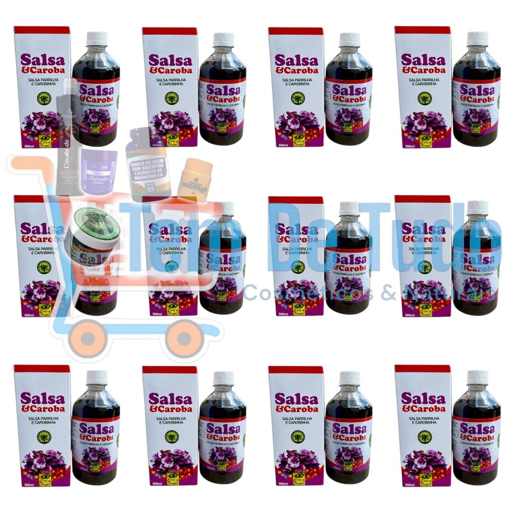 12x Plus Mel - Salsa & Caroba - Salsa Parrilha e Carobinha - 500ml (cada)