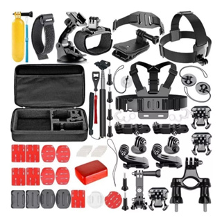 Kit Acessórios 53 ou 54 em 1 para GoPro e Câmera de Ação Completo com Maleta Suportes Profissional em Oferta na Shopee
