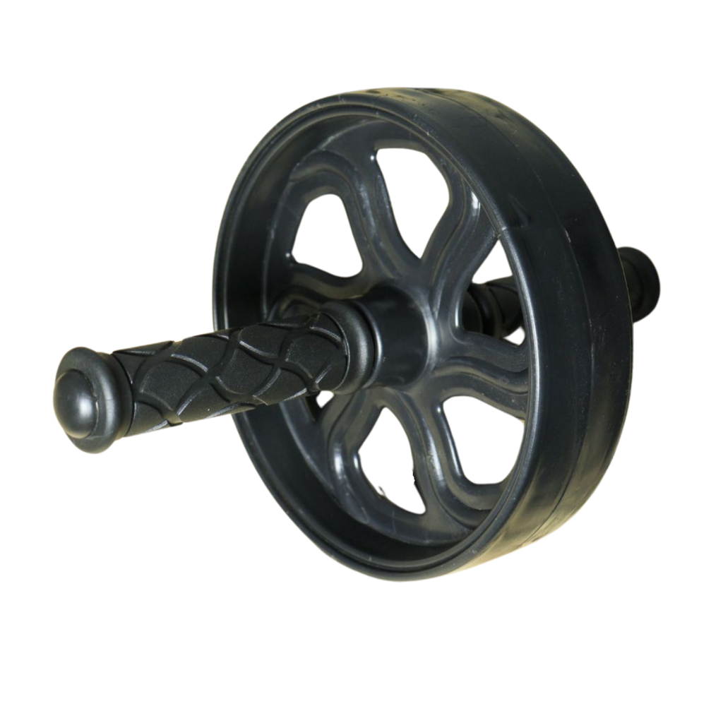 Roda Abdominal Rolo De Exercicios Lombar Dumbbell Black
