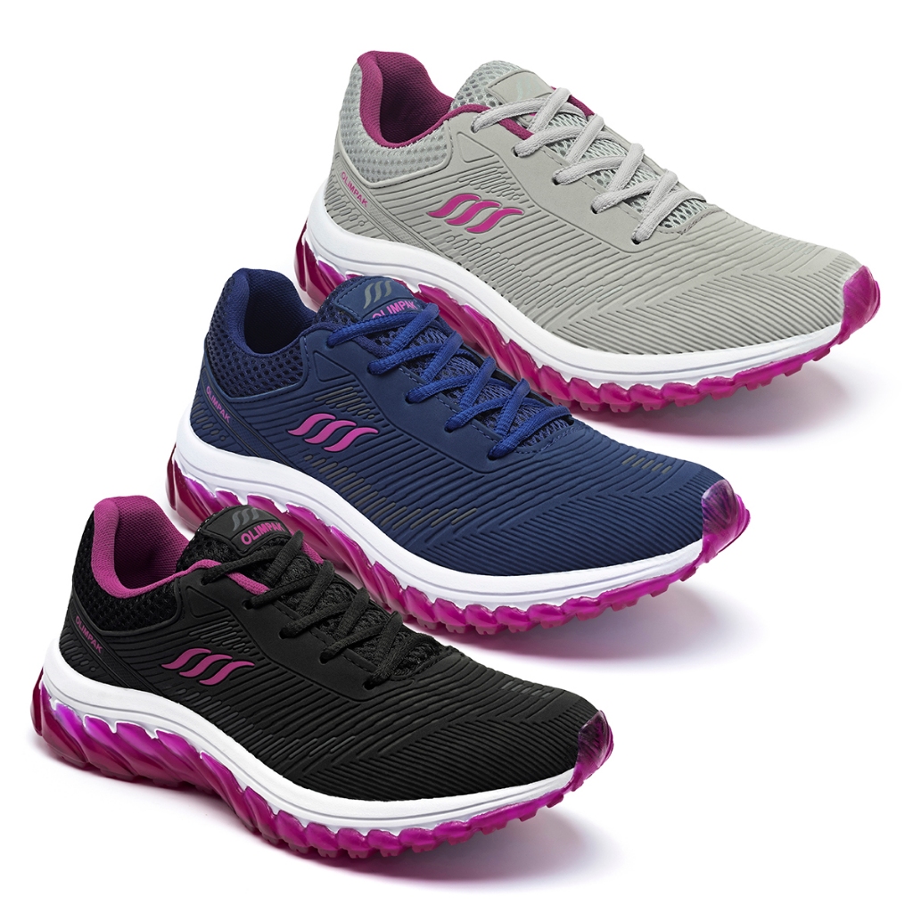 Kit 3 Tênis Feminino Olimpak Esportivo Caminhada Academia - Sports & Outdoors