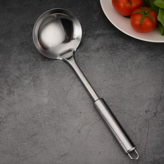 Utensílios para Cozinha INOX 3pçs Espátula Fritura Pegador De Massa E Arroz Concha De Feijão Louça