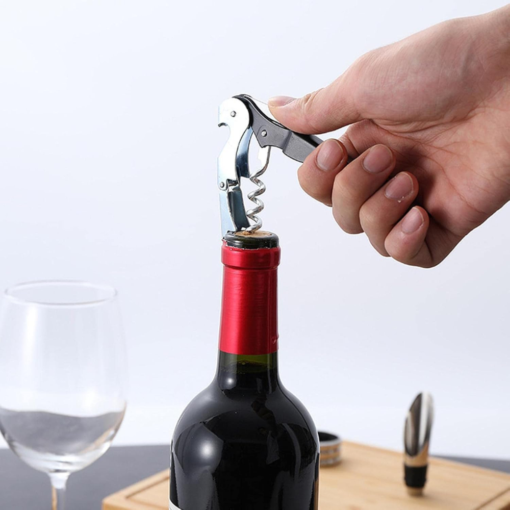 Abridor De Vinho Saca Rolhas Em Aço Inox Abridor De Garrafas Inox Não Enferruja