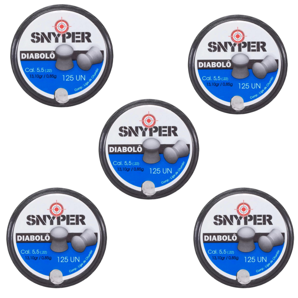 Chumbinho Snyper Diabolô 5,5mm - 625 Unidades em Oferta na Shopee