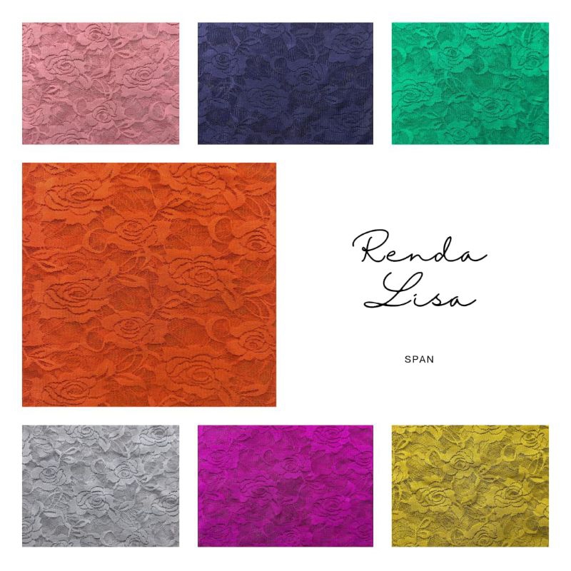 Tecido Renda Lisa Span várias cores com Elastano - 3,00 mts de Comprimento X 1,50 mts de Largura em Oferta na Shopee
