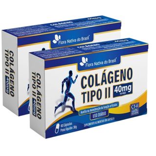 KIT 2X Colágeno Tipo 2 60 cápsulas - Flora Nativa em Oferta na Shopee
