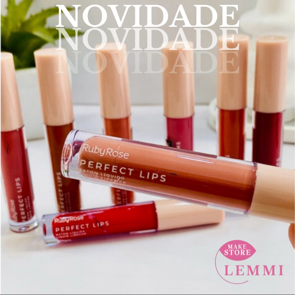 Batom Líquido soft mate Perfect Lips Ruby Rose linha Rosa