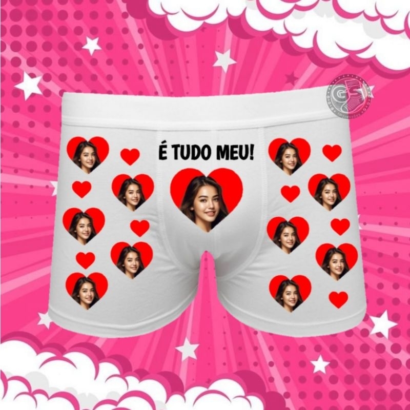 Calcinha Personalizada com foto e Cueca  Kit dia dos Namorados com sua foto, frase e frase! A sua diversão começa aqui.