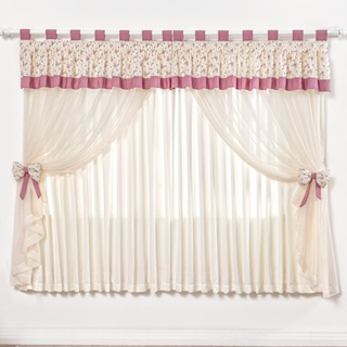 Cortina Quarto Infantil Menina Laço 2,80 m x 1,70m Criança Garota  Princesa Bando Estampado em Oferta na Shopee