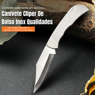 Canivete multiuso prateado 420 aço inoxidável com trava em Oferta na Shopee