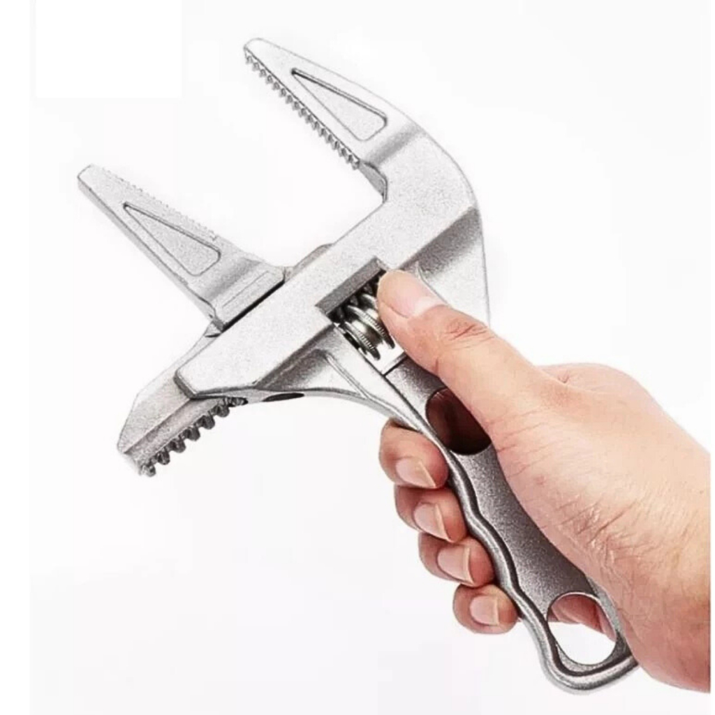 Chave Inglesa Ajustável 6-68 Mm Abertura Grande Aço Carbono P Hidralica Barato