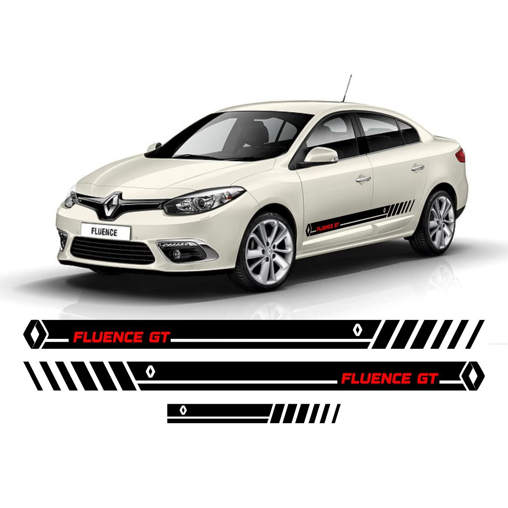 Faixas Laterais e Traseira Renault Fluence GT Dominyque CVT Acessórios Automotivo Tuning Sport Personalizado RN63