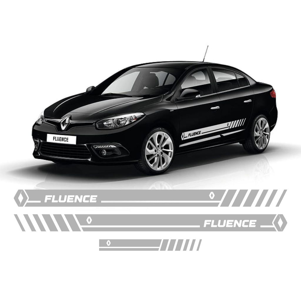 Kit 3 Faixas Laterais e Traseira Renault Fluence GT Dominyque CVT Acessórios Automotivo Tuning Sport Personalizado RN66