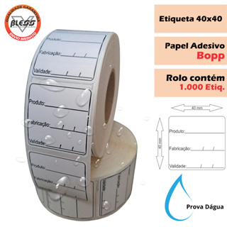 5 Mil Etiqueta Validade Bopp 40x40 Alimentos Congelamento em Oferta na Shopee