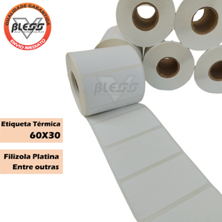 Etiqueta 60x30 Térmica - 10 rolos - 20 metros em Oferta na Shopee
