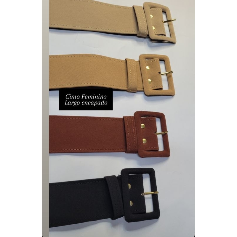 Cinto Encapado Alfaiataria Moda Elegante Até GG 120 cm Blogueira Moda Básica em Oferta na Shopee