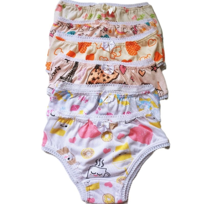 Calcinha infantil Malha fio 43 100% algodão, estampadas