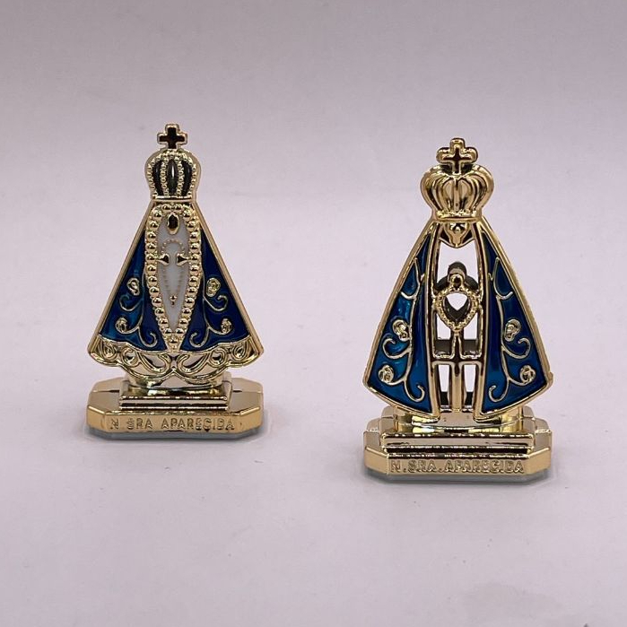 Nossa Senhora Aparecida Imagem Santinha Sem Coroa Painel carro Caminhão Mesa tamanho 5x2 cm PLASTICO