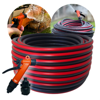 Mangueira De Jardim Trançada 20 Metros Preta com Gatilho Tripla Camada Reforçada Não Dobra Flexível em Oferta na Shopee