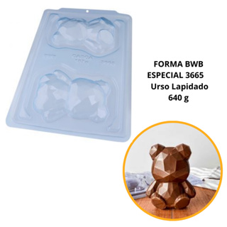 1~4 Forma BWB Urso Lapidado, Com Silicone(3 partes)Para Bombons de Chocolate E Confeitaria. Cód:3665 em Oferta na Shopee