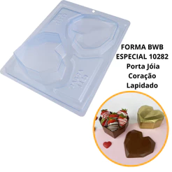 1~4 forma bwb com silicone (3 partes) cod 10282- Porta Jóia Especial (CHOCO)