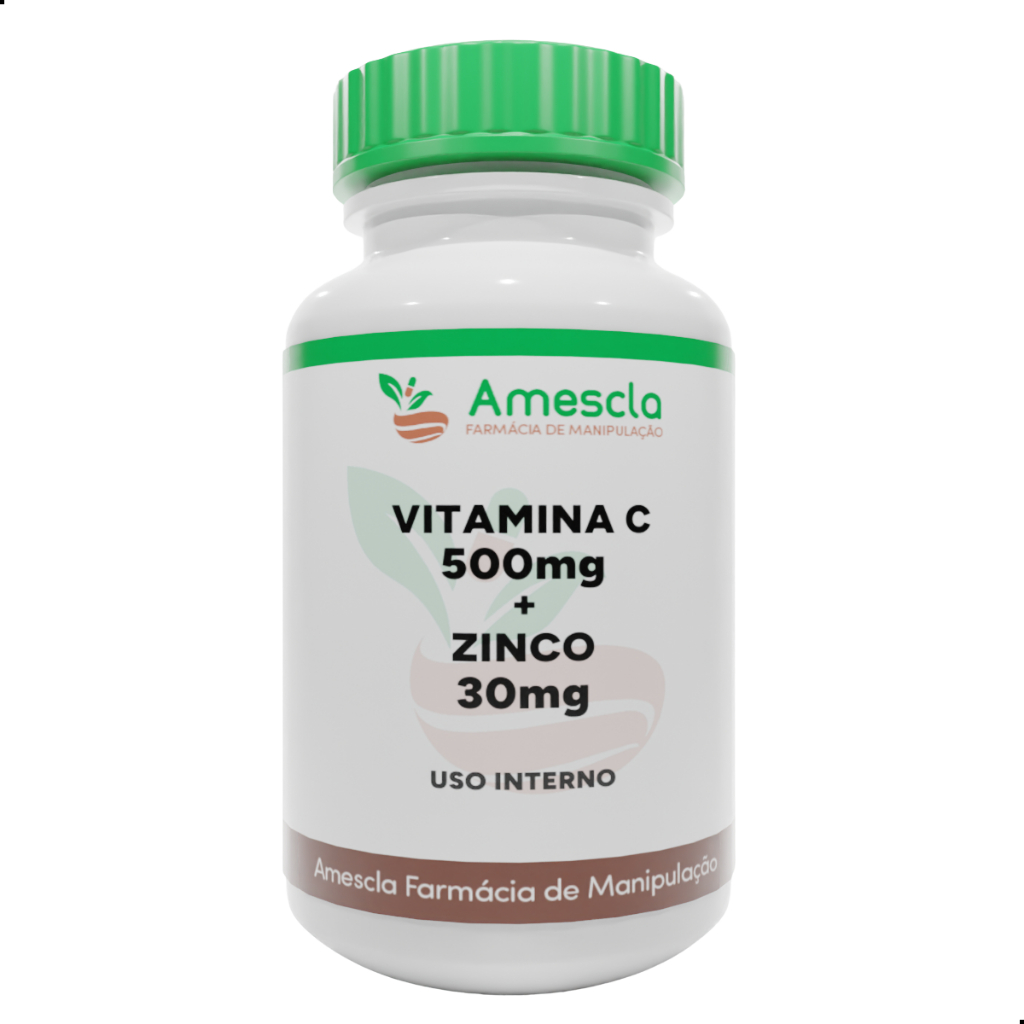 Vitamina C 500mg com Zinco Quelato 30mg