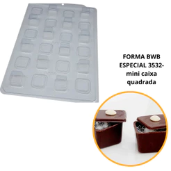1~4 Forma Bwb Sp 856 Mini Caixa Quadrada Silicone 3 Partes Profissional Cod-3532 (Sp Especial) (CHOCO)