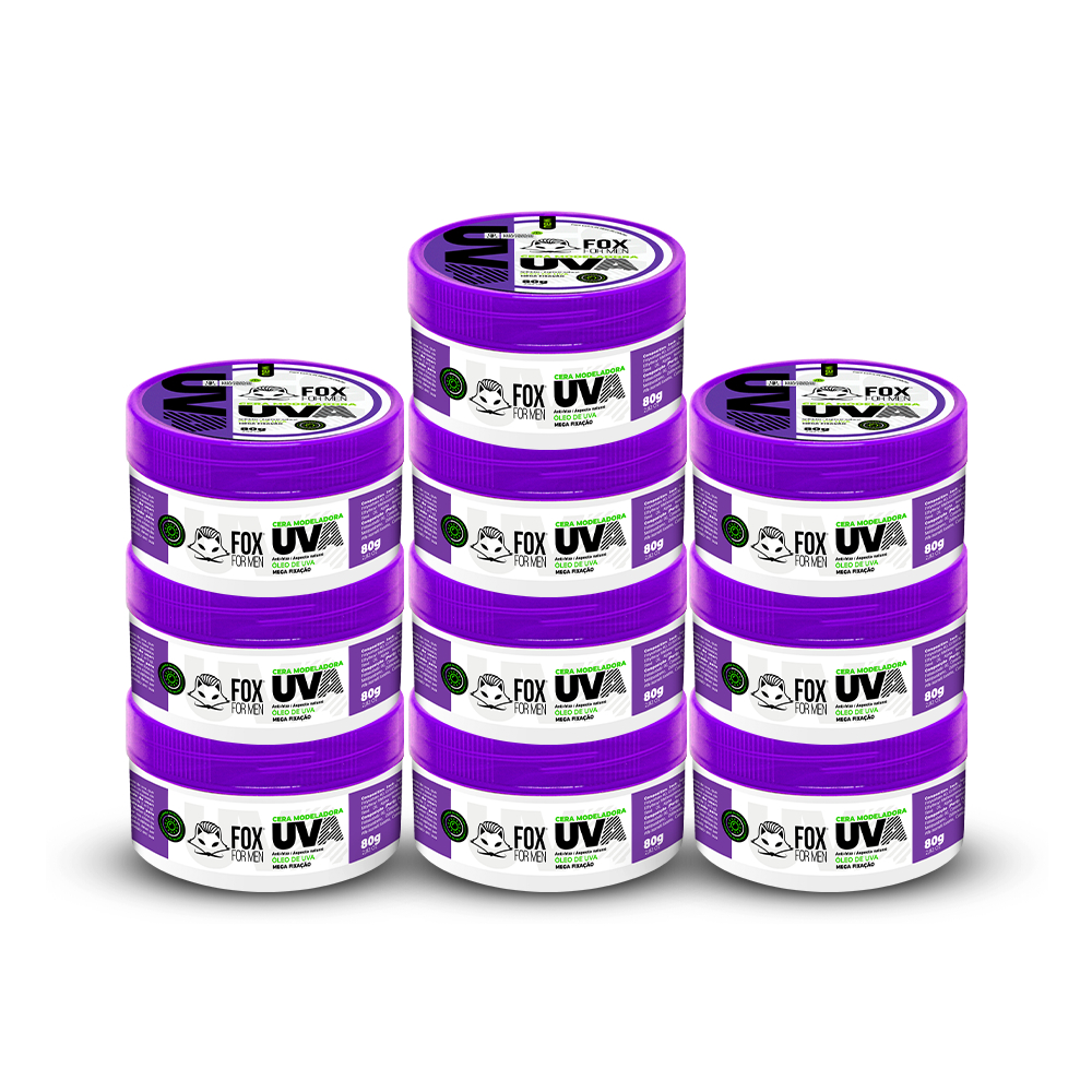 CERA MODELADORA UVA 80G - 10 UNIDADES FOX FOR MEN CERA MODELADORA UVA 80G - 10 UNIDADES FOX FOR MEN