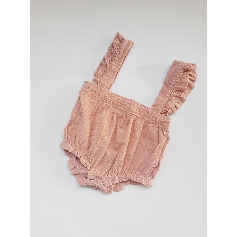 Jardineira Romper Infantil Menina Baby Club - Tamanho 12-18 meses