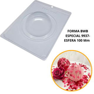 1~4 forma bwb com silicone (3 partes) para chocolate cod 9937 - Esfera de 100mm em Oferta na Shopee