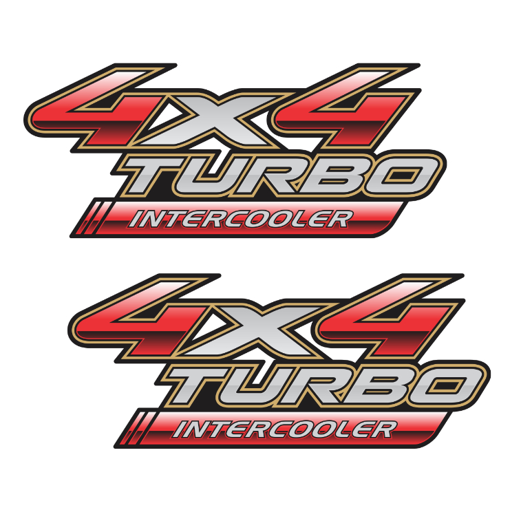 Par Adesivos 4x4 Turbo Intercooler Hilux 2009-2010-2011-2012 em Oferta na Shopee