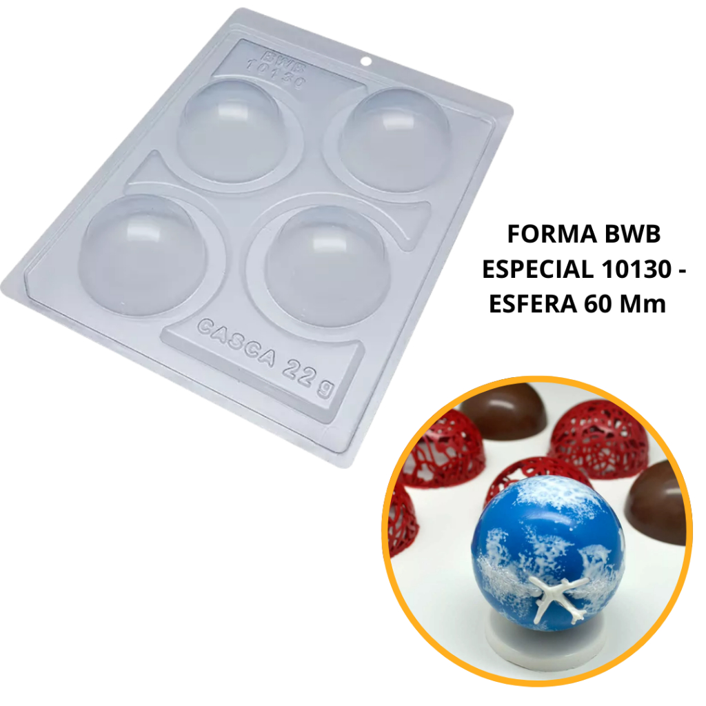 1~4 forma bwb com silicone (3 partes) 10130 - Esfera de 60mm - Home & Living