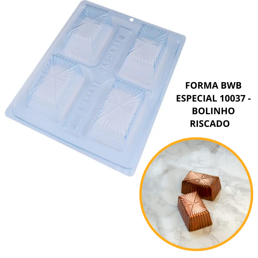 1~4 forma silicone bwb p/chocolate (3partes) cod 10037 - Bolinho Riscado 145g em Oferta na Shopee