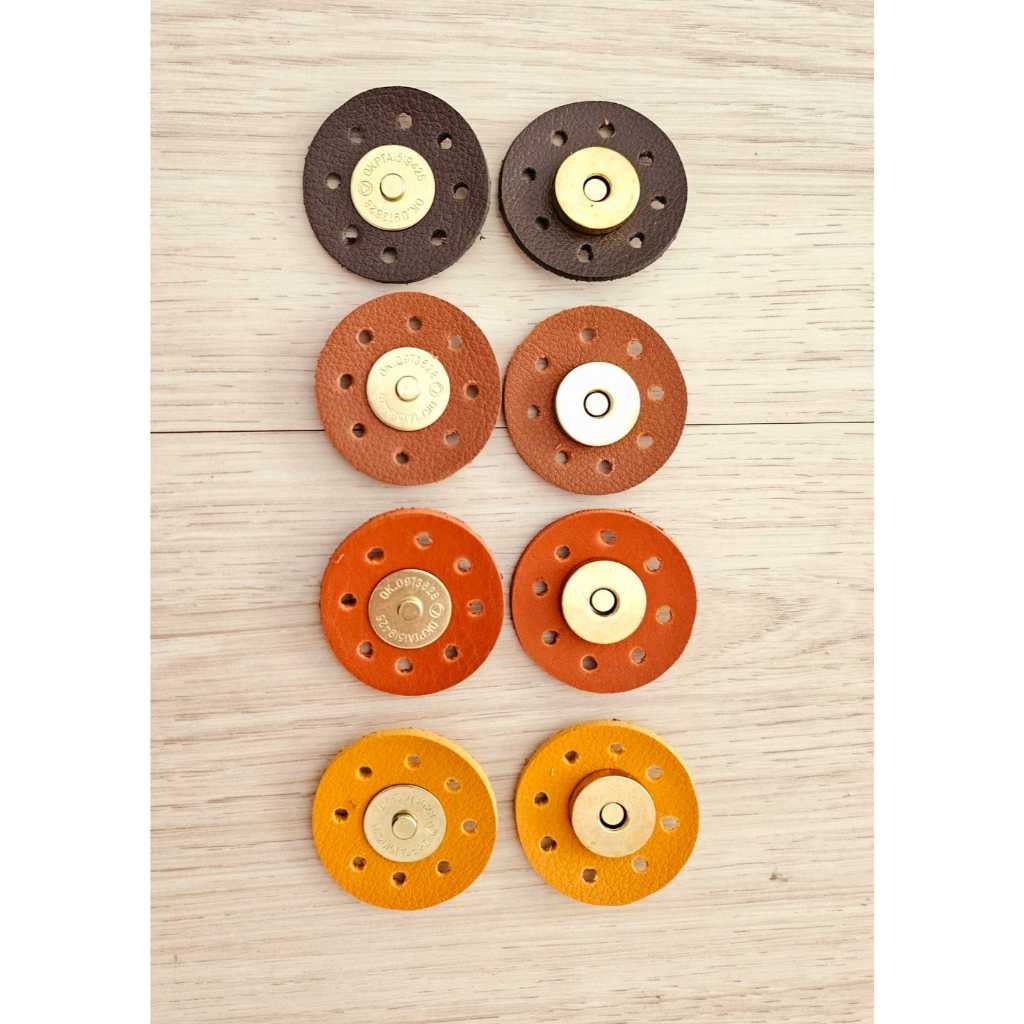 Par botão de imã para costura no couro sintético redondo em Oferta na Shopee