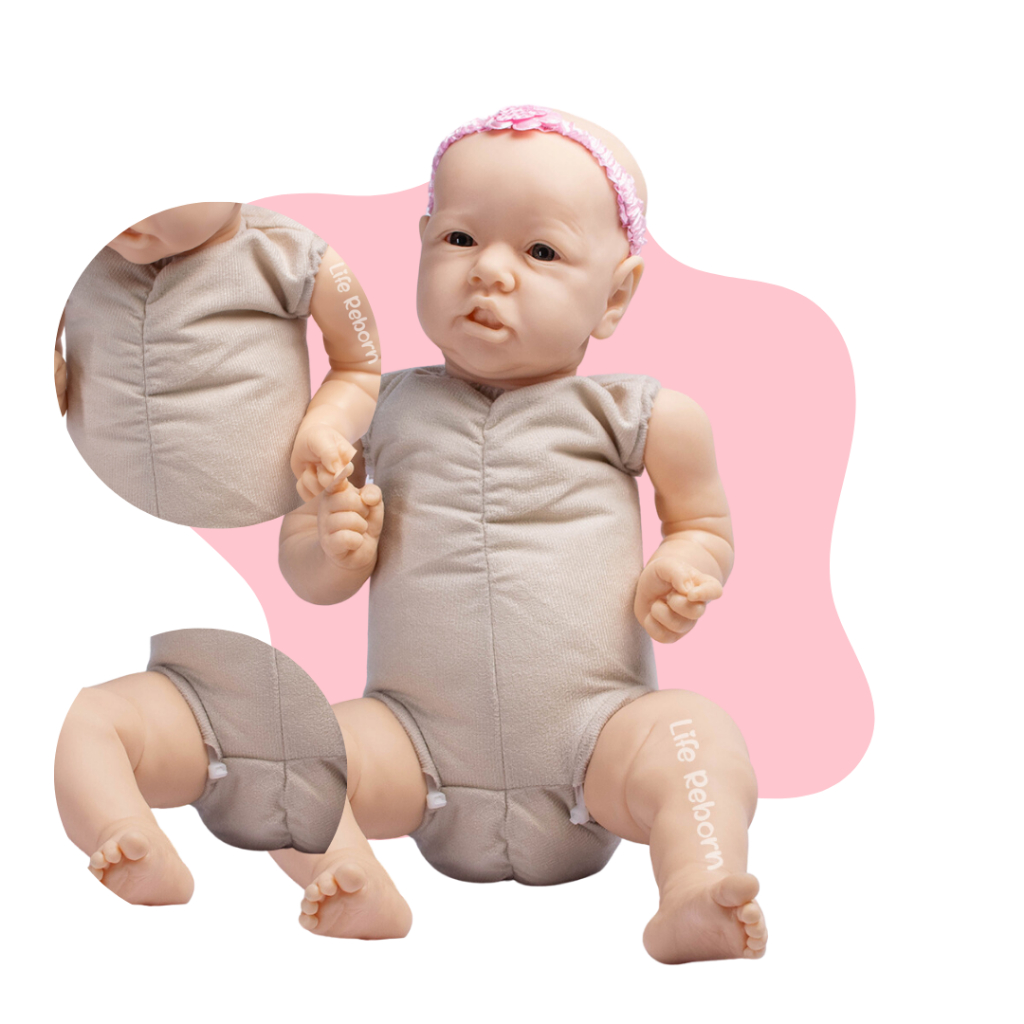 Molde Bebe Reborn Kit Saskia com Corpo de Tecido