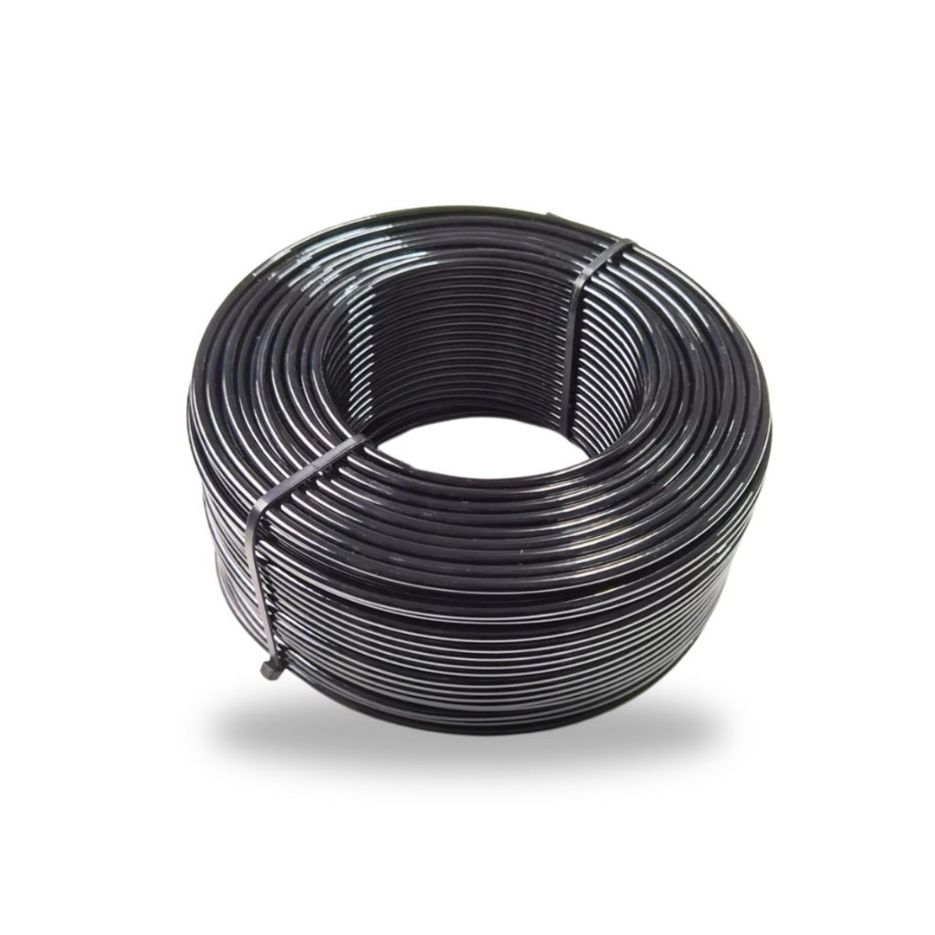20 Metros Cabo Aço Revestido Pvc Preto Para Academia 1/8 X 4,8 Mm 6x7 af